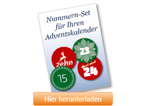 Nummernset für Adventskalender